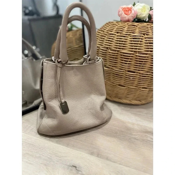 Furla Women's Taupe Convertible Leather Tote Bag with Zippered Pocket - Picture 6 of 13